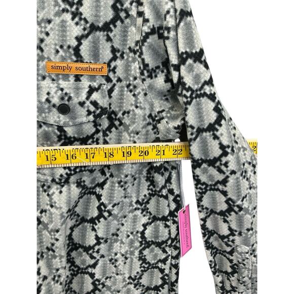 SIMPLY SOUTHERN Shacket - Snake Gray/Black- Size XL -New NWT - Picture 10 of 11